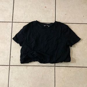 Zara black crop top
